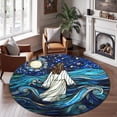 thumbnail image 2 of Round Area Rug, Jesus Art Design Non-Slip Floor Mat, Soft Washable Carpet for Living Room Bedroom Decor 31 Inch, 2 of 6