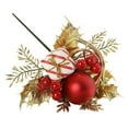 thumbnail image 4 of 2Pcs Pinecone Pick – Red And Design Festive Style, Larksilk Premium Red Velvet Ornament, 4 of 6