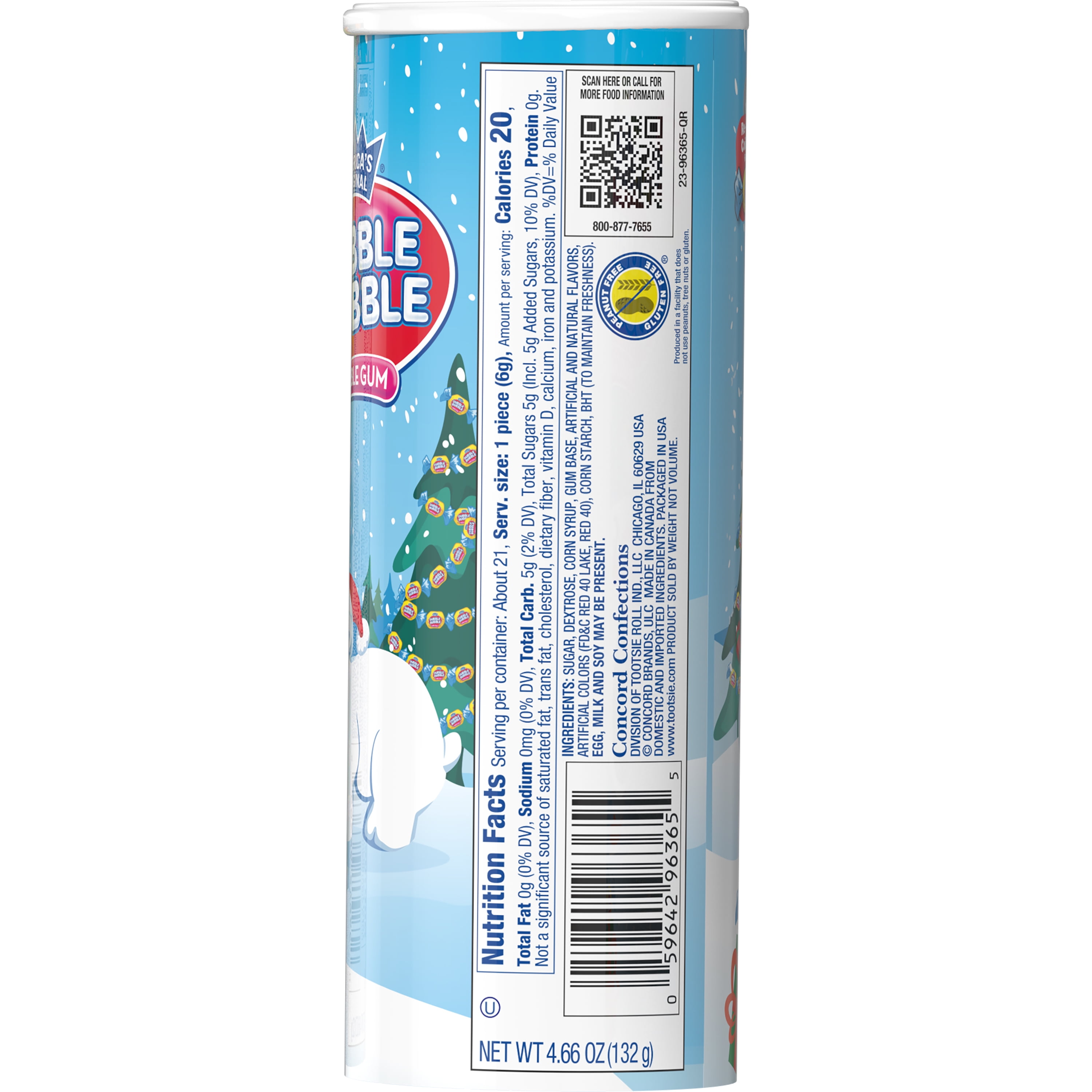 (3 pack) Dubble Bubble Holiday Bank Chewing Gum, Individually Wrapped, 4.66 oz, Gluten Free, Peanut Free