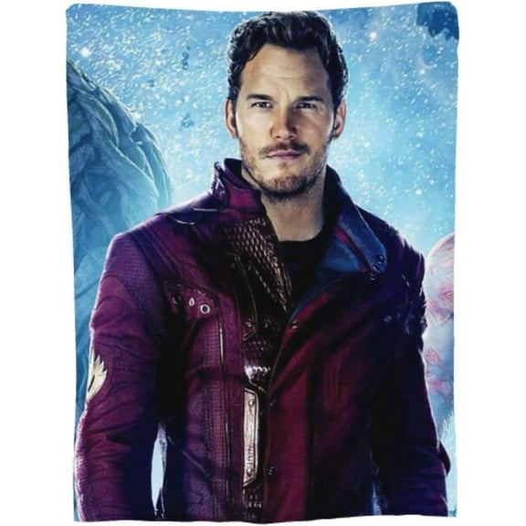 Chris Pratt Blanket Bedding Fleece Blanket Soft Throw Blankets Lightweight Anti-Static Blanket - 3 Sizes