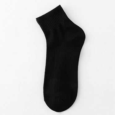 Black White Gray Mid Calf Solid Color Bathroom Trampoline Disposable Socks Outdoor Floor Socks-black-Regular style