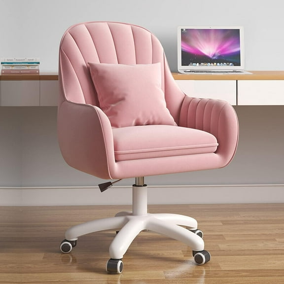 Cute Office Chair Home Computer Chairs Adjustable Task Chairs Modern Office Chair Makeup Chair 360° Swivel Computer Chair Mid Back Chair.
