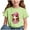 Green, variant on Print Girls Soft and Stretchy Round Neck Short Sleeve T-Shirt Kids Clothes Clothes Girls Clothes Bs