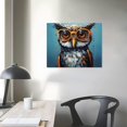 thumbnail image 3 of COMIO  Happy Owl Decor Owl Gifts Canvas Wall Art Wall Decor Funny Owl Framed Poster Artwork Prints Pictures for Home Farmhouse Bathroom Office Kitchen Bedroom Living Room, 3 of 4