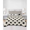 thumbnail image 3 of Wave Point Black Full Size Down Alternative Comforter, Lightweight Comforter Quilt Bedding Set with Pillow Shams Modern Minimalist Geometric on Linen All Seasons Bed Comforter Duvet Insert 78"x90", 3 of 7
