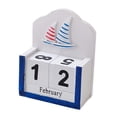thumbnail image 3 of Desk Block Calendar Reusable Desk Accessories Wood Perpetual Calendar for Office C, 3 of 9