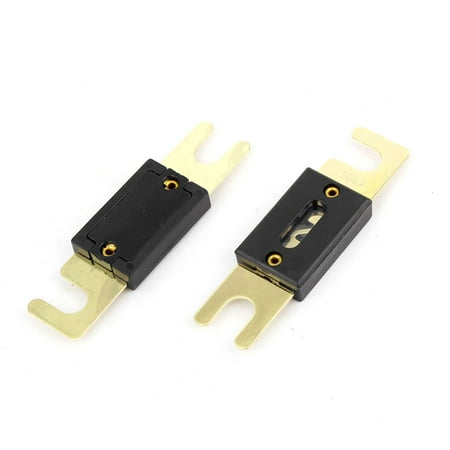 Two Tone Car Unique Bargains Gold Tone Metal Sheet 100Amp Rated ANL Fuse 2 Pcs for Auto Car Vihicle ()