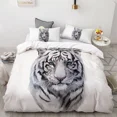 thumbnail image 3 of 3PCS Wolf Tiger Lion Animal Pattern Bedding Sets Home Bedclothes Super King Cover Pillowcase Comforter Polyester Bedding Set, 3 of 5