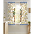 thumbnail image 4 of Easter Sheer Curtains 39 Inch Length 2 Panels Set for Living Room/Bedroom, Bunny Ears Spring Yellow Flowers Potted Plant Pastoral Kitchen Curtains Grommet Curtains Window Treatments 27.5"x39"x2, 4 of 7