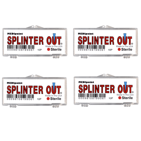 Medipoint Splinter Out Remover, Sterile, Disposable and Easy to Use, 10 Count - 4 Pack