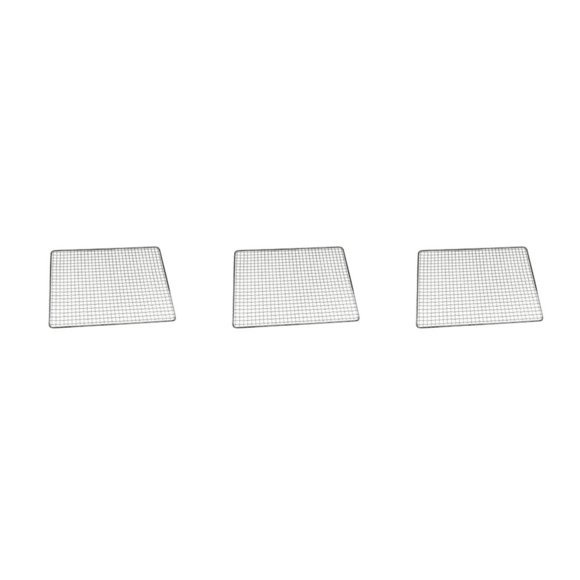 Cateissary Rejilla de barbacoa de acero inoxidable, resistente a la humedad, soldada, portátil, Rectangular, chapada en Zinc, parrilla para Type1 NO1