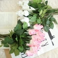thumbnail image 3 of Single Branch Moist Surface Green Leaves Imitation Rose Wedding Decorative Plants Bridal Artificial Rose Flower Home Decor, 3 of 6
