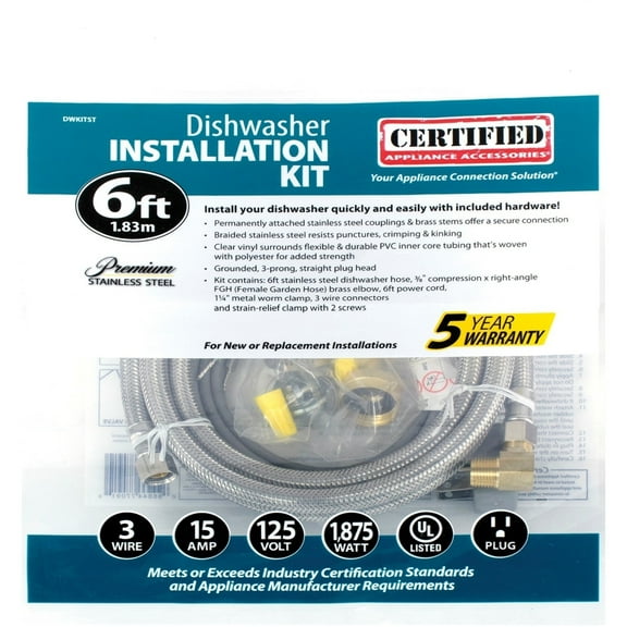 Certified Appliance Accessories Dishwasher Installation Kit