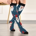 thumbnail image 5 of FREEAMG Cute Bear And Santa Compression Socks for Women Men,Knee High Stockings for Athletic Sports,Running,Travel, 5 of 7