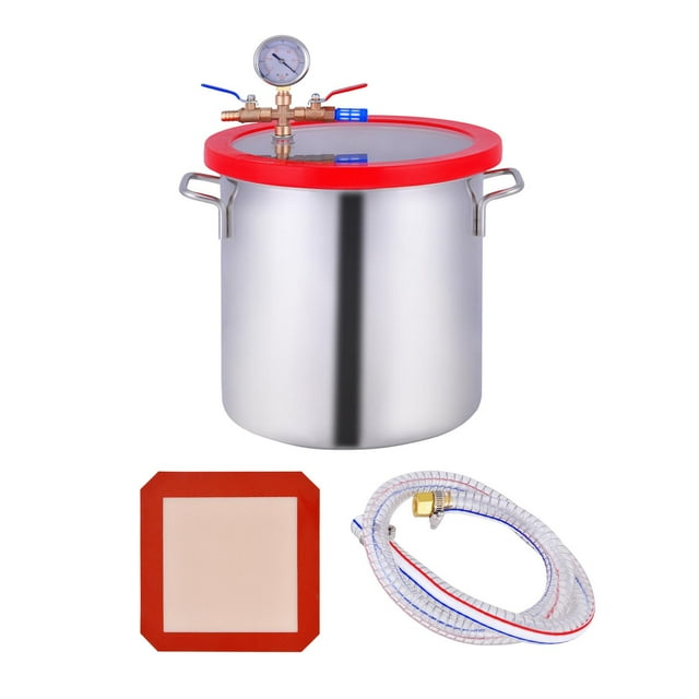 Vacuum Degassing Chamber Stainless Steel Chamber for Resin Casting Silicones 3 Gallon 12L