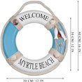 thumbnail image 3 of Wooden Nautical Lifering Nautical Decorative Lifebuoy Buoy, 3 of 4