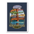 thumbnail image 2 of Franconia Notch, New Hampshire, Destination Sign, Contour, Lantern Press, Premium Playing Cards, 52 Card Deck with Jokers, USA Made, 2 of 5