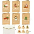 thumbnail image 4 of Christmas Cards Pack of 12. Includes 6 Different Colourful Designs. with Envelopes and 12Pcs Stickers for Winter Holiday Xmas New Year Gift,New Designs for 2020 (Merry Christmas Card), 4 of 4