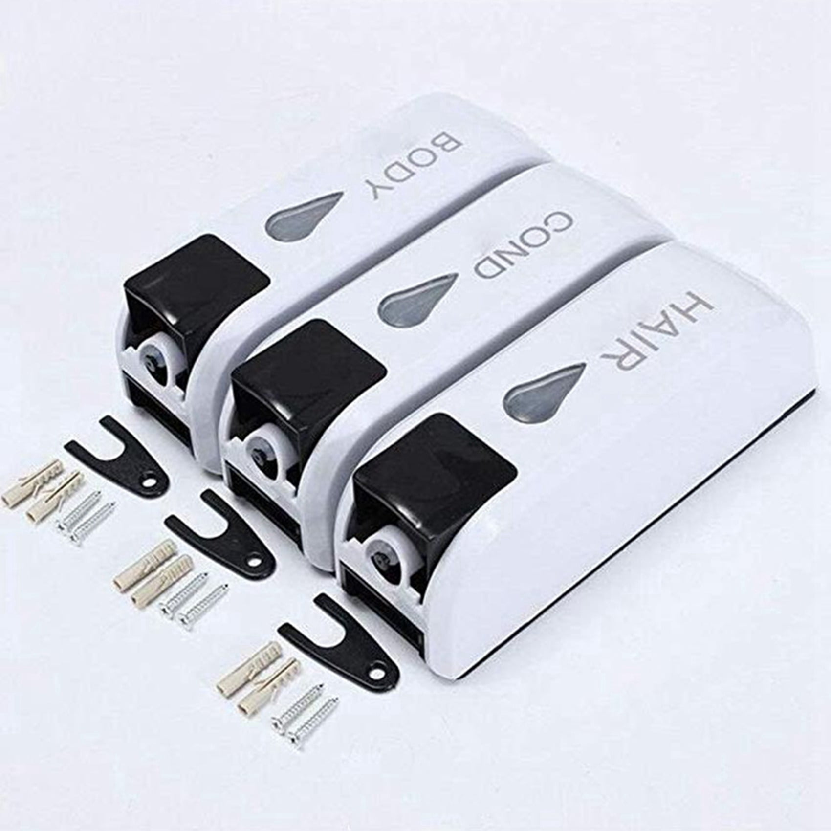 2X Triple Shower Soap Dispenser Wall Mounted Liquid Soap Shampoo Dispenser Washing Lotion for Bathroom