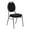 Black, variant on Bowery Hill Fabric/Metal Teardrop Back Stacking Chair in Black