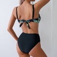 thumbnail image 4 of Traje de baño de 2 piezas para mujer, trajes de baño para mujer, bikini de dos piezas con espalda descubierta y vendaje, conjunto de ropa de playa para mujer, 4 of 5
