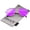 Gold / Purple Mirror, variant on Unisex Classic Brow Bar Semi-Rimless Colored Mirror Lens Aviator Sunglasses 57mm (Gold / Purple Mirror) - 57mm