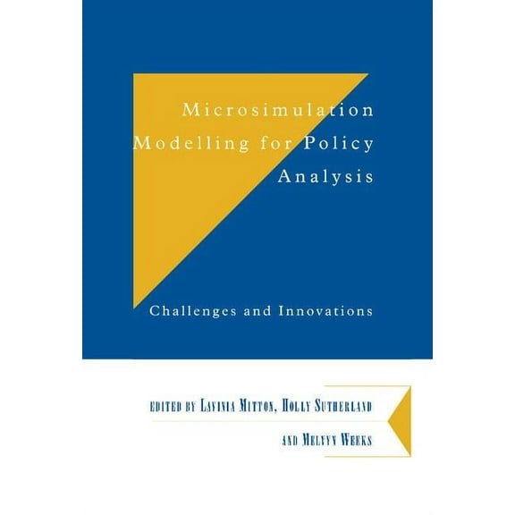 Department of Applied Economics Occasion Microsimulation Modelling for Policy Analysis: Challenges and Innovations, Book 65, (Hardcover)