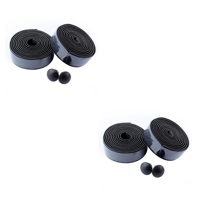 sweethay 1 par de cintas para manillar, transpirables, huecas, para bicicletas de carretera, accesorios para manillares, cinturón envolvente Negro 2piezas