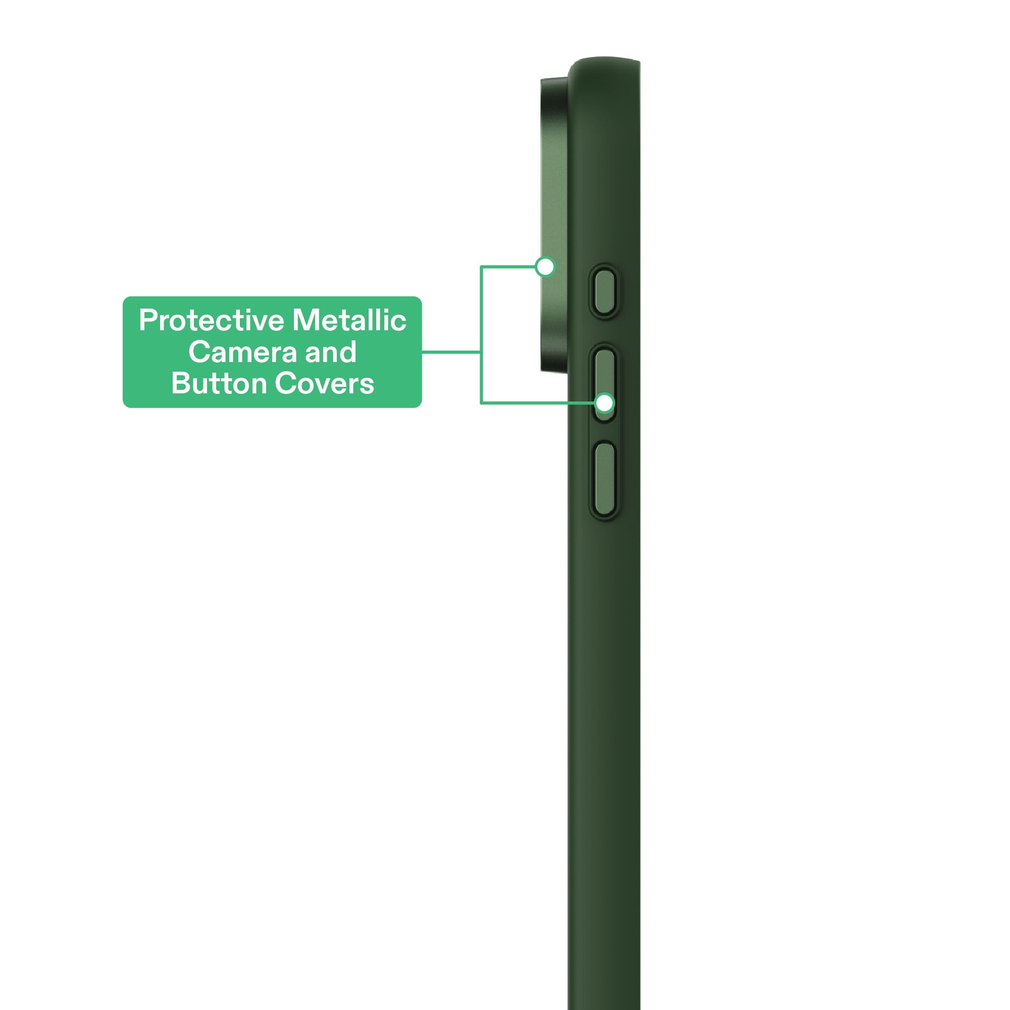 onn Soft Touch Phone Case for iPhone 18 Pro / 17 Pro, MagSafe Compatible - Forest Green