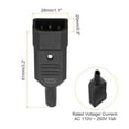 thumbnail image 2 of AC110-250V 10A Male IEC320 C14 Power Socket Adapter Connector 3 Terminal Panel Mount 3 Pcs, 2 of 4