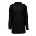 thumbnail image 4 of Duoif Sweaters for Women Trendy Women's Round Neck Flower Knitted Long Sleeved Shirt Pullover Sweater Women's Sweaters Womens Tops Black L, 4 of 5