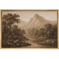 thumbnail image 6 of Framed Canvas Print Vintage Mountain Landscape Wall Art Rustic Farmhouse Decorative for Living Room Bedroom - 24"x36" NATURAL, 6 of 8