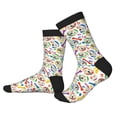 thumbnail image 2 of Xecao Cartoon Labrador Retriever Print Crew Socks for Men and Women, Men's Soft Moisture-wicking Sock, 2 of 7