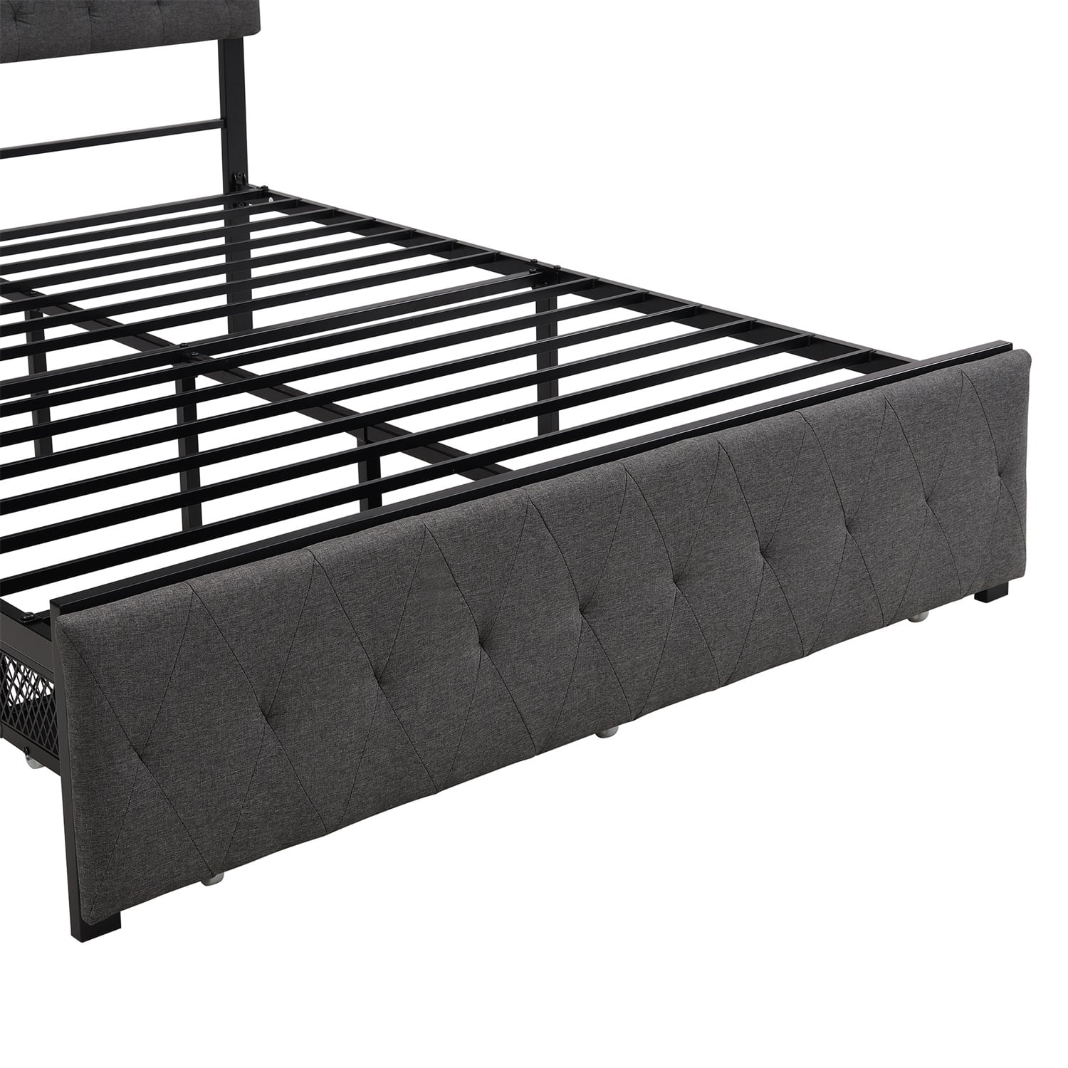 Kadyn Platform Queen Bed Frame with Headboard, Strong Metal Slats Support, No Box Spring Needed, Metal Platform Bed Frame for Bedroom, Gray&Queen Kadyn Platform Queen Bed Frame with Headboard, Strong Metal Slats Support, No Box Spring Needed, Metal Platform Bed Frame for Bedroom, Gray&Queen