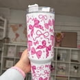 thumbnail image 3 of Coquette Tumbler: Girly Pink Bows, 40oz Quencher, 3 of 3