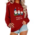 thumbnail image 3 of Meichang Chandails de Noël pour Femmes, Imprimé de Noël Mignon, Manches Longues, Col Rond, Chandail de Fête à Enfiler, Décontracté, Automne Hiver, 3 of 7
