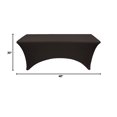 thumbnail image 7 of Rectangular Spandex Tablecloth 6ft Fitted Table Cover Elastic Stretch Fabric for Wedding Event Patio Decorations Folding Table Black, 7 of 7