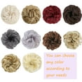 thumbnail image 6 of Hisgeru Brown Tousled Messy Bun Hairpiece Hair Extension Ponytail with Elastic Rubber Band, 6 of 6