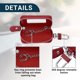 thumbnail image 4 of Funda Universal para llave de vehículo de coche de piel de vaca con cremallera multifuncional duradera | Funda para llave de coche, soporte para dinero de bolsillo para llave remota automática, color rojo, 1 Uds. Unique Bargains accesorios de alarma para vehiculos, 4 of 7