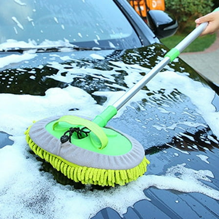 FRCOLOR Chenille Mop Floor Window Car Cleaning Mop Telescopic Pole Extendable Mops