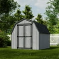 thumbnail image 3 of Little Cottage Co. 8x8 Value Gambrel Barn with 4 ft. Sidewalls with Floor, Outdoor Wood Storage Shed Do-It-Yourself Precut Kit, 3 of 14