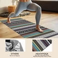 thumbnail image 4 of Colorful Geometric Diamond Striped Pattern Hot Yoga Mat Towel Non Slip for Hot Yoga - Quick-Drying Yoga Mat Cover with 4 Corner Pockets with Travel Bag - Hot Yoga Towel Non Slip 74"x26", 4 of 6