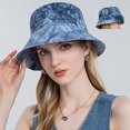 thumbnail image 2 of GHSOHS Hat Cowboy Hat Silk Bonnet Beanie Skullies Beanies Women's Summer Short Brimmed Outdoor Outing Tie Dye Sunshade Fisherman Hat Warm Baseball Caps Berets Fedoras Navy Cowboy Hats, 2 of 4
