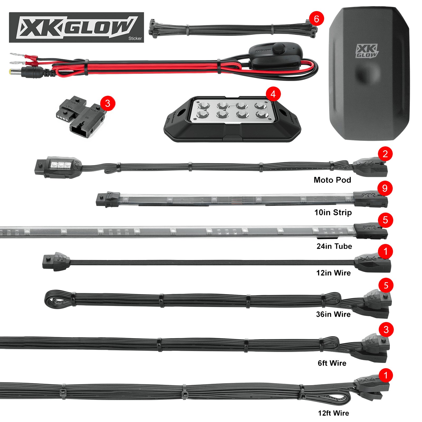 XK Glow XKSLINGADV XKchrome LED Underglow Light Kits for Polaris Slingshot