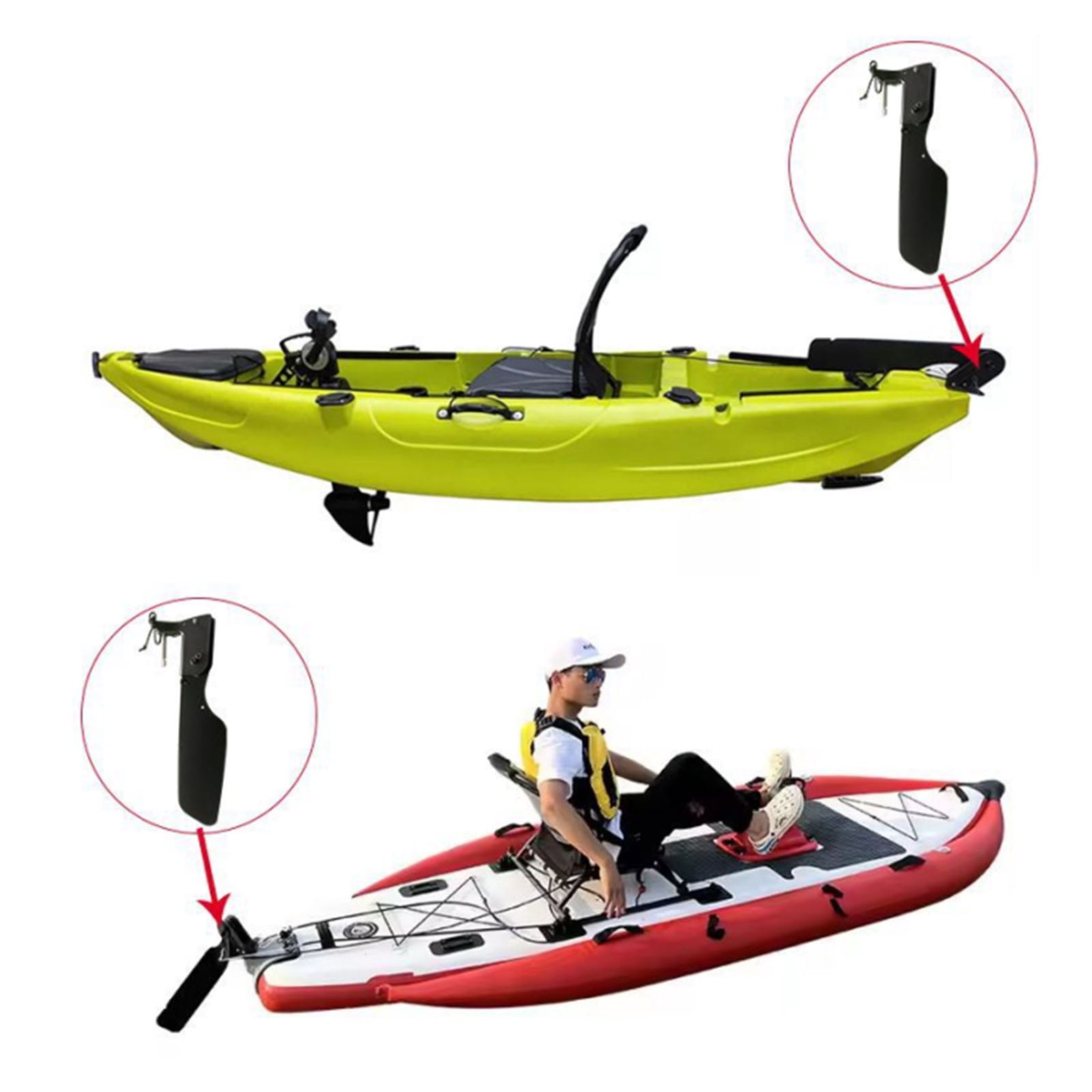 Kayaks Rudder Replacement Nylon Fishing Watercrafts Rudder Kayaks Accessory for Fishing Boats Kayaks Canoeing Angling Boats
