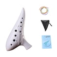 thumbnail image 2 of Ocarina con libro de música, elegante estuche de resina para guardar recuerdos de fiesta, piccolo para presentaciones, adultos, niños y principiantes. blanco, 2 of 8