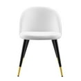 thumbnail image 6 of Modway Cordial 18" Velvet Dining Chairs in Matte Black/White (Set of 2), 6 of 8