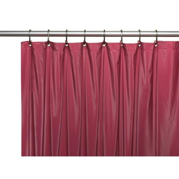 USC-3-20 3 Gauge Vinyl Shower Curtain Liner, Burgundy ...