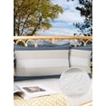 thumbnail image 3 of Outdoor Waterproof Throw Pillow Covers Set of 2 Cream Striped Decorative Pillowcases Lumbar Outdoor Pillows Cushion Case 20x12 Inch Ombre Blue Stripes Patio Pillows for Couch Sofa Bed Garden, 3 of 9