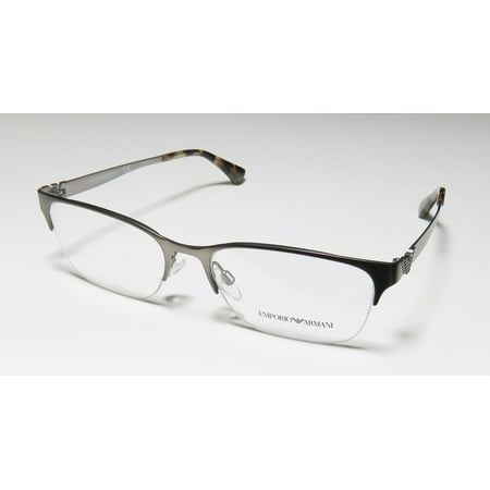 Emporio Armani 1019 54-17-140 Khaki Half-Rim Eyeglasses ...